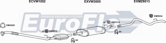 EuroFlo VWLT28D 7001C - Система випуску ОГ autocars.com.ua