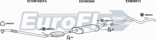 EuroFlo VWLT28D 7004F - Система випуску ОГ autocars.com.ua