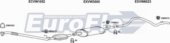 EuroFlo VWLT28D 7004G - Система випуску ОГ autocars.com.ua