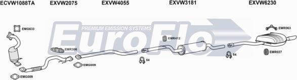 EuroFlo VWPAS14 2001 - Система випуску ОГ autocars.com.ua