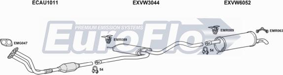 EuroFlo VWPAS16 2004 - Система випуску ОГ autocars.com.ua