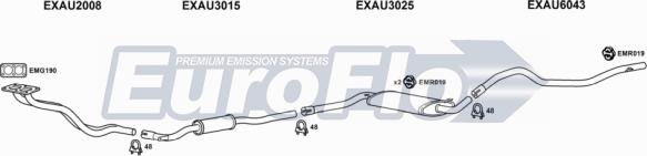 EuroFlo VWPAS16 3001A - Система випуску ОГ autocars.com.ua