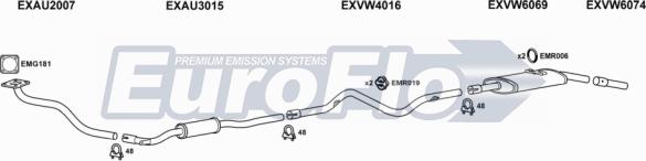 EuroFlo VWPAS16D 3001 - Система випуску ОГ autocars.com.ua