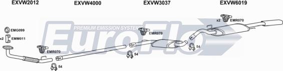 EuroFlo VWPAS16D 3008 - Система випуску ОГ autocars.com.ua