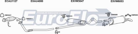 EuroFlo VWPAS18 2025A - Система випуску ОГ autocars.com.ua