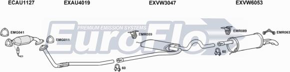 EuroFlo VWPAS18 2025B - Система випуску ОГ autocars.com.ua