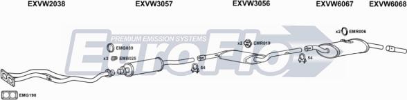 EuroFlo VWPAS18 3001A - Система випуску ОГ autocars.com.ua