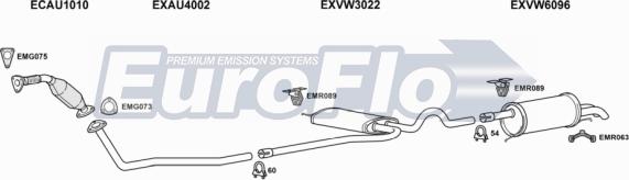 EuroFlo VWPAS19D 2008B - Система випуску ОГ autocars.com.ua