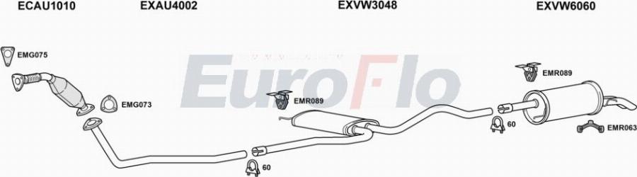 EuroFlo VWPAS19D 2015A00 - Система випуску ОГ autocars.com.ua