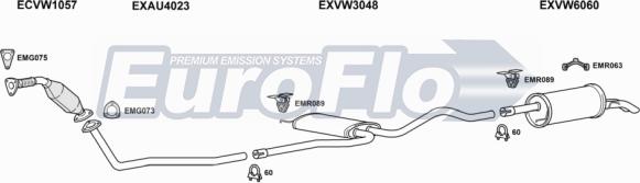 EuroFlo VWPAS19D 2015B - Система випуску ОГ autocars.com.ua