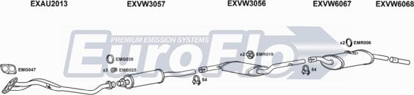 EuroFlo VWPAS20 3001A - Система випуску ОГ autocars.com.ua