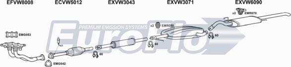 EuroFlo VWPAS20 3015 - Система випуску ОГ autocars.com.ua