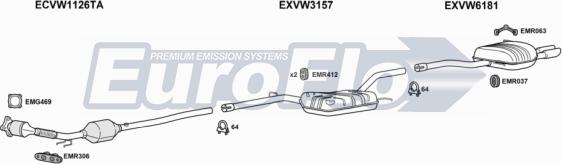 EuroFlo VWPAS20 4001 - Система випуску ОГ autocars.com.ua