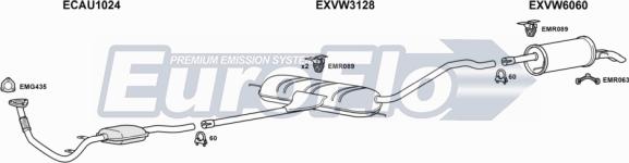 EuroFlo VWPAS25D 2001 - Система випуску ОГ autocars.com.ua