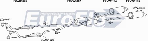 EuroFlo VWPAS28 2004 - Система випуску ОГ autocars.com.ua