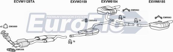 EuroFlo VWPAS36 4001 - Система випуску ОГ autocars.com.ua