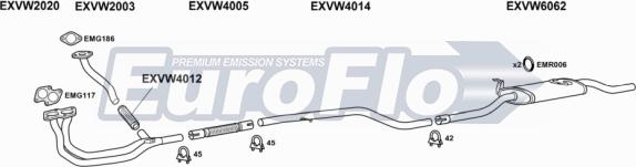 EuroFlo VWPOL09 1001 - Система випуску ОГ autocars.com.ua