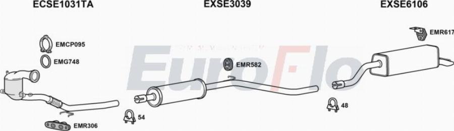 EuroFlo VWPOL10 1052B - Система випуску ОГ autocars.com.ua