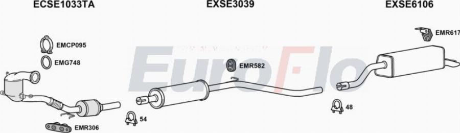 EuroFlo VWPOL10 1052D - Система випуску ОГ autocars.com.ua