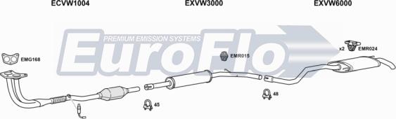EuroFlo VWPOL16 1001 - Система випуску ОГ autocars.com.ua