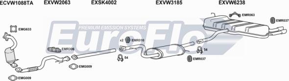 EuroFlo VWSCI14 4001 - Система випуску ОГ autocars.com.ua