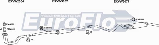 EuroFlo VWSCI16 4015A - Система випуску ОГ autocars.com.ua