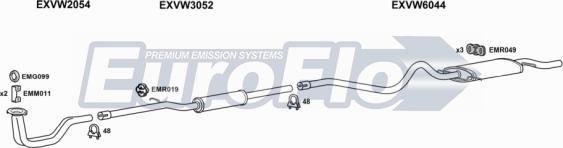 EuroFlo VWSCI16 4015B - Система випуску ОГ autocars.com.ua