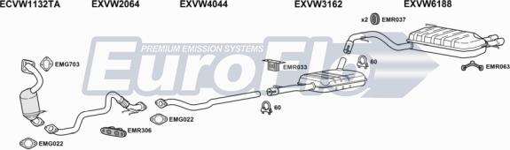 EuroFlo VWTIG14 3004A - Система випуску ОГ autocars.com.ua