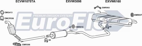 EuroFlo VWTOUR19D 6008B - Система випуску ОГ autocars.com.ua