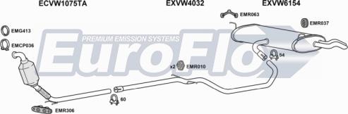 EuroFlo VWTOUR19D 6008C - Система випуску ОГ autocars.com.ua