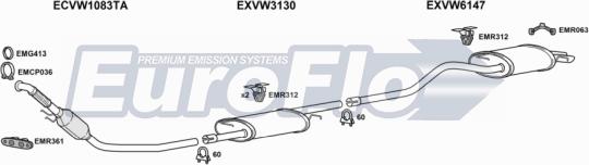 EuroFlo VWTRA19D 6001B - Система випуску ОГ autocars.com.ua