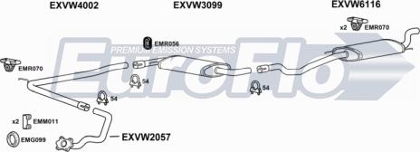 EuroFlo VWTRA24D 9004A - Система випуску ОГ autocars.com.ua