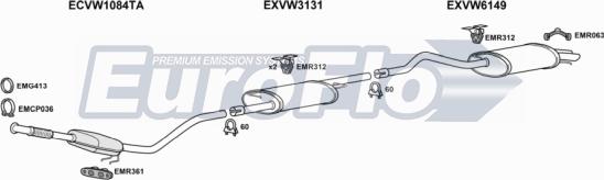 EuroFlo VWTRA25D 9018C - Система випуску ОГ autocars.com.ua