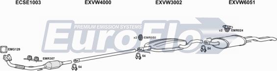 EuroFlo VWVEN19D 2008C - Система випуску ОГ autocars.com.ua