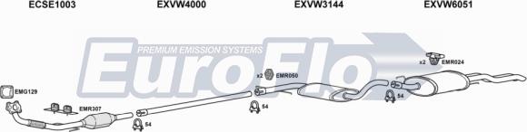 EuroFlo VWVEN19D 2008D - Система випуску ОГ autocars.com.ua