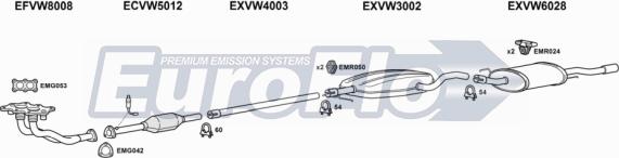 EuroFlo VWVEN20 2001C - Система випуску ОГ autocars.com.ua