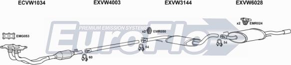 EuroFlo VWVEN20 2001F - Система випуску ОГ autocars.com.ua