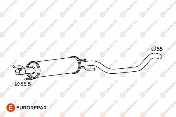 EUROREPAR 1609218080 - Предглушітель вихлопних газів autocars.com.ua