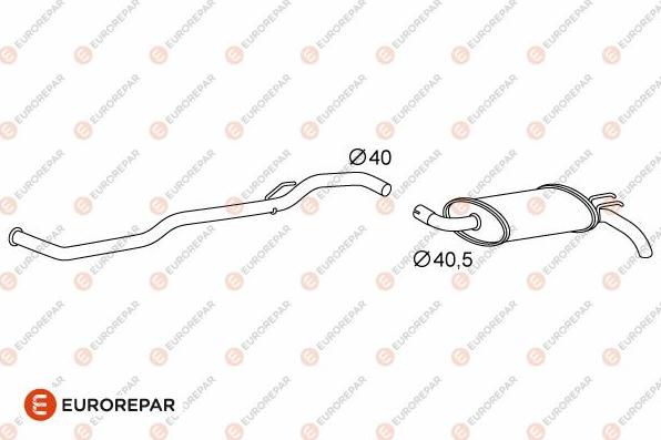 EUROREPAR 1609228080 - Глушитель выхлопных газов, конечный avtokuzovplus.com.ua