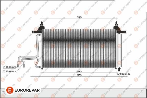 EUROREPAR 1609635880 - Конденсатор, кондиціонер autocars.com.ua