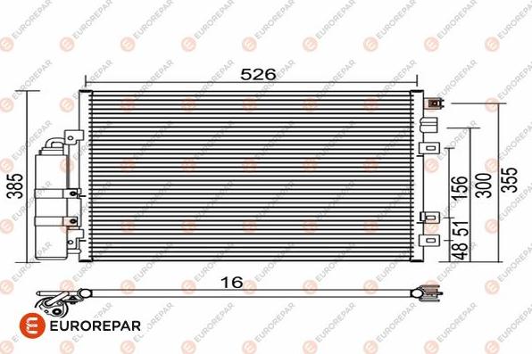 EUROREPAR 1609636380 - Конденсатор, кондиціонер autocars.com.ua