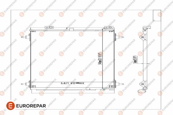 EUROREPAR 1610161980 - Конденсатор, кондиціонер autocars.com.ua