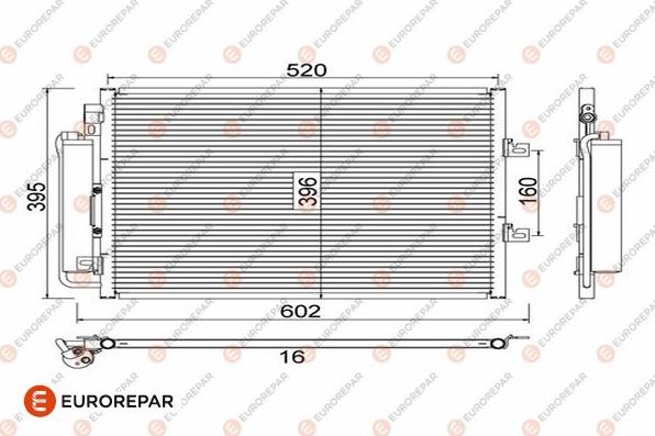 EUROREPAR 1610163080 - Конденсатор, кондиціонер autocars.com.ua