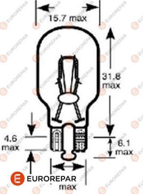 EUROREPAR 1616431780 - Лампа накаливания W16W  12V  16W  W2.1x9.5d autodnr.net