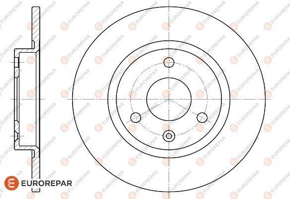 EUROREPAR 1618860080 - Гальмівний диск autocars.com.ua