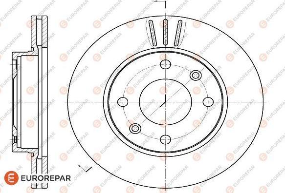 EUROREPAR 1618860780 - Гальмівний диск autocars.com.ua