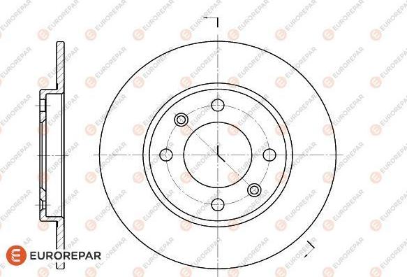 EUROREPAR 1618860980 - Гальмівний диск autocars.com.ua