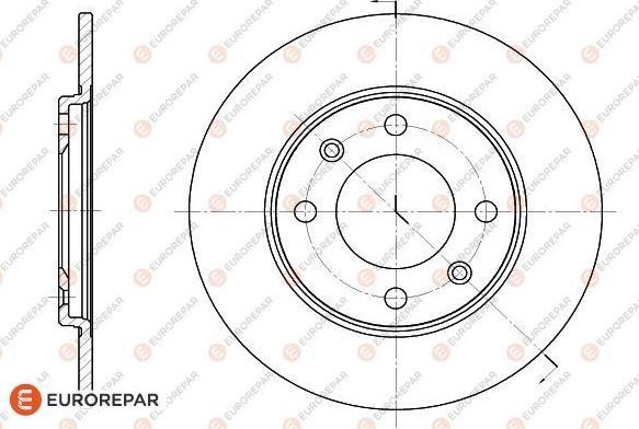 EUROREPAR 1618862080 - Тормозной диск avtokuzovplus.com.ua