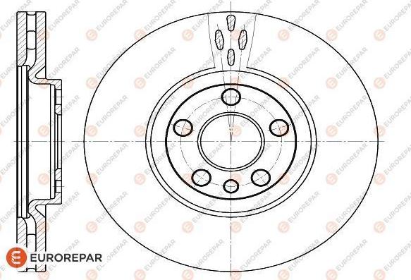 EUROREPAR 1618862880 - Гальмівний диск autocars.com.ua