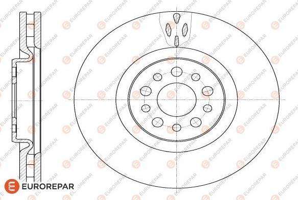 EUROREPAR 1618863180 - Гальмівний диск autocars.com.ua